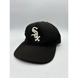 Vintage New Era Pro Model Chicago White Sox Black Snapback Hat MLB 80s/90s